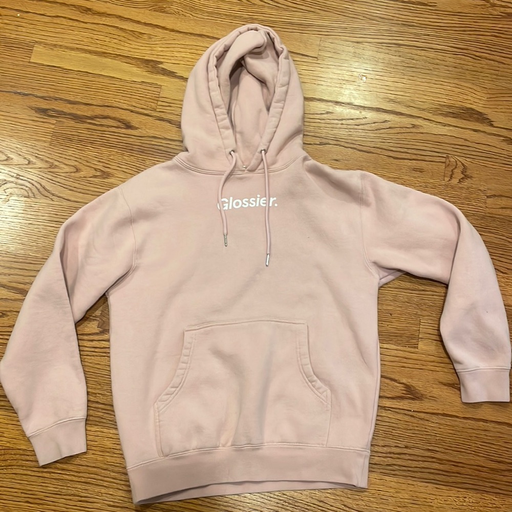 Glossier Original Pink Hoodie Small